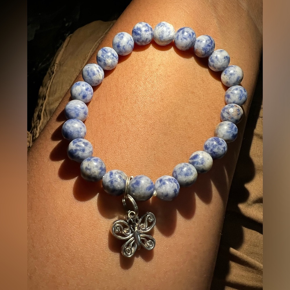 Blue butterfly bracelet